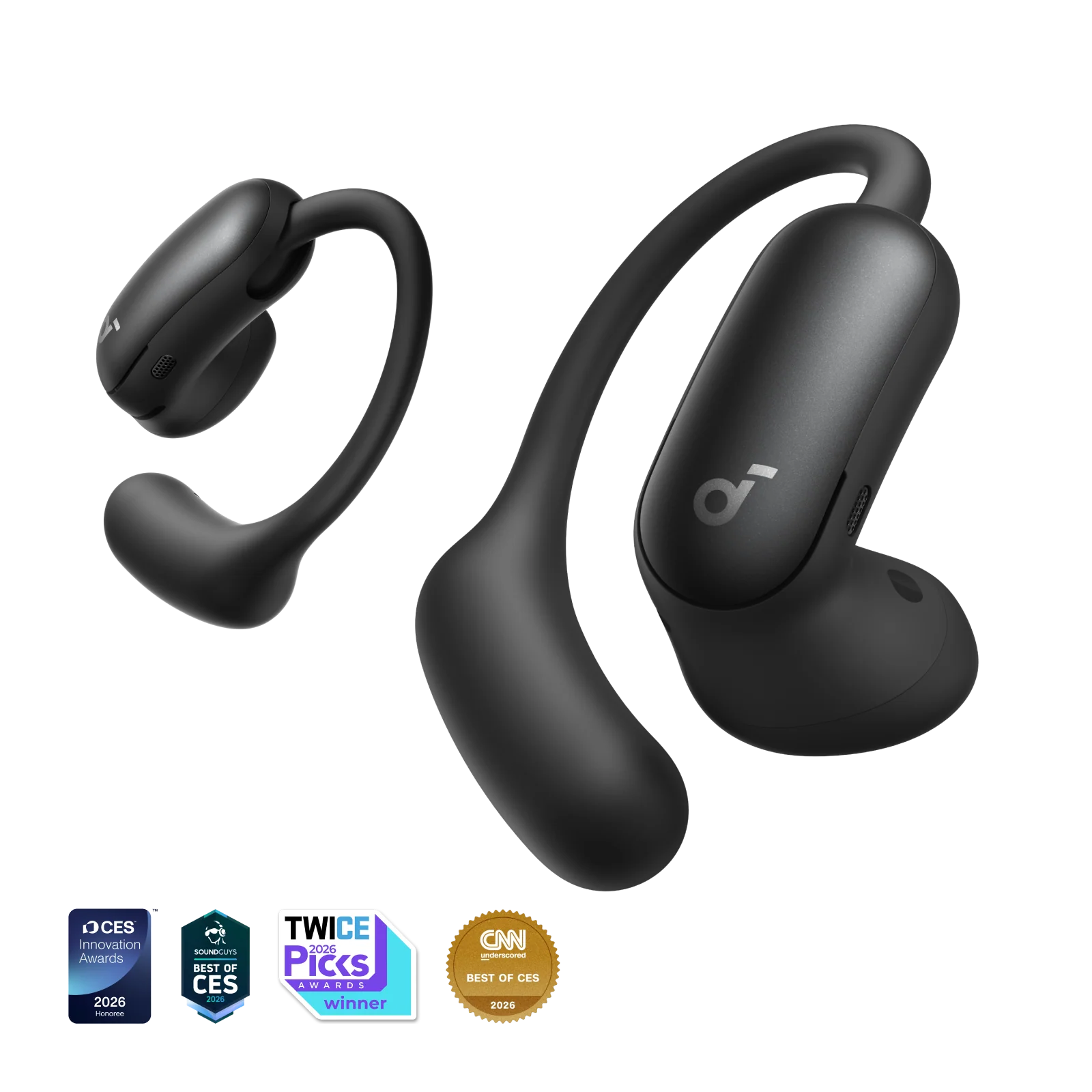 AeroFit 2 Pro Dual-Form Earbuds with Open-Ear and Active Noise Cancellation Form