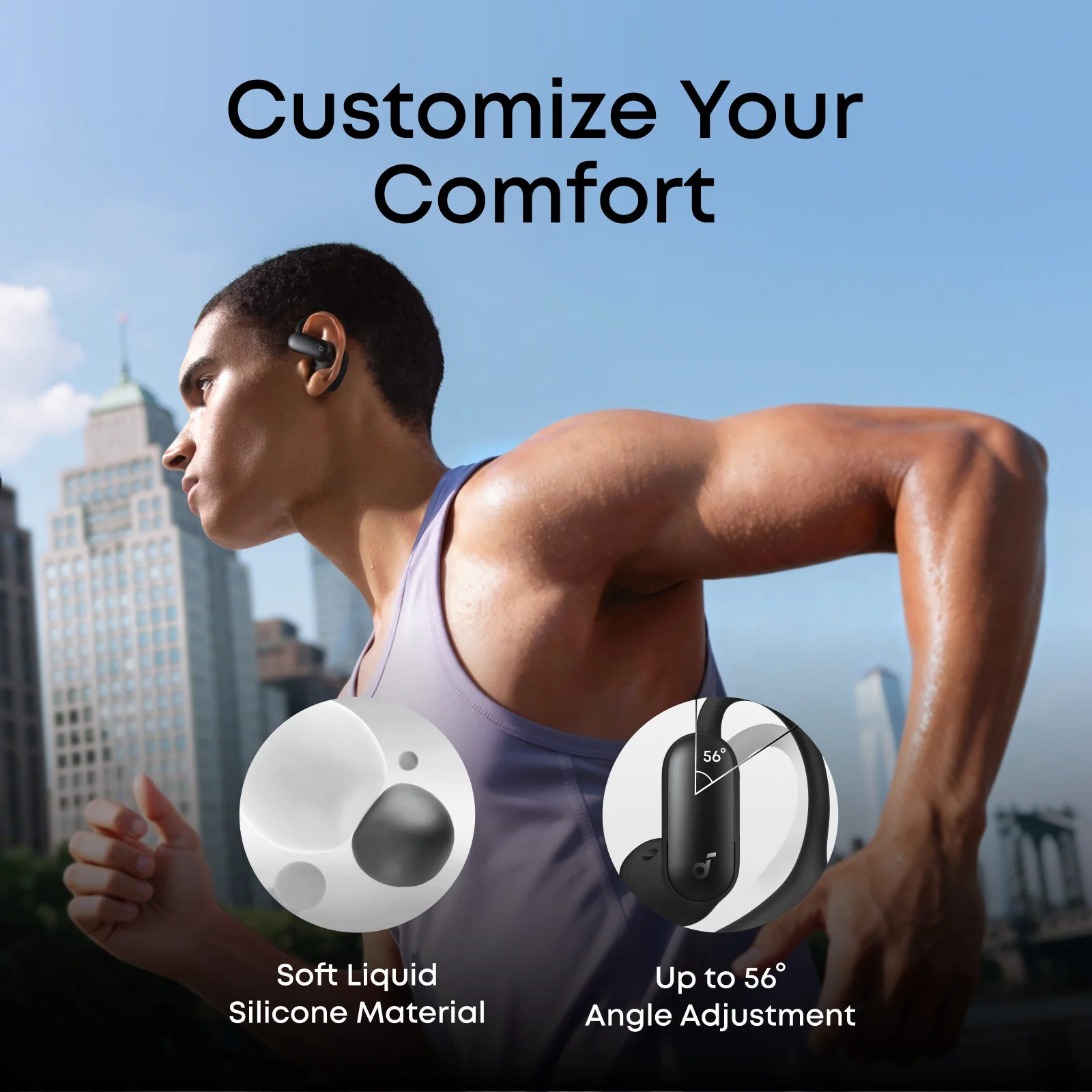 AeroFit 2 Pro Dual-Form Earbuds with Open-Ear and Active Noise Cancellation Form - Image 3