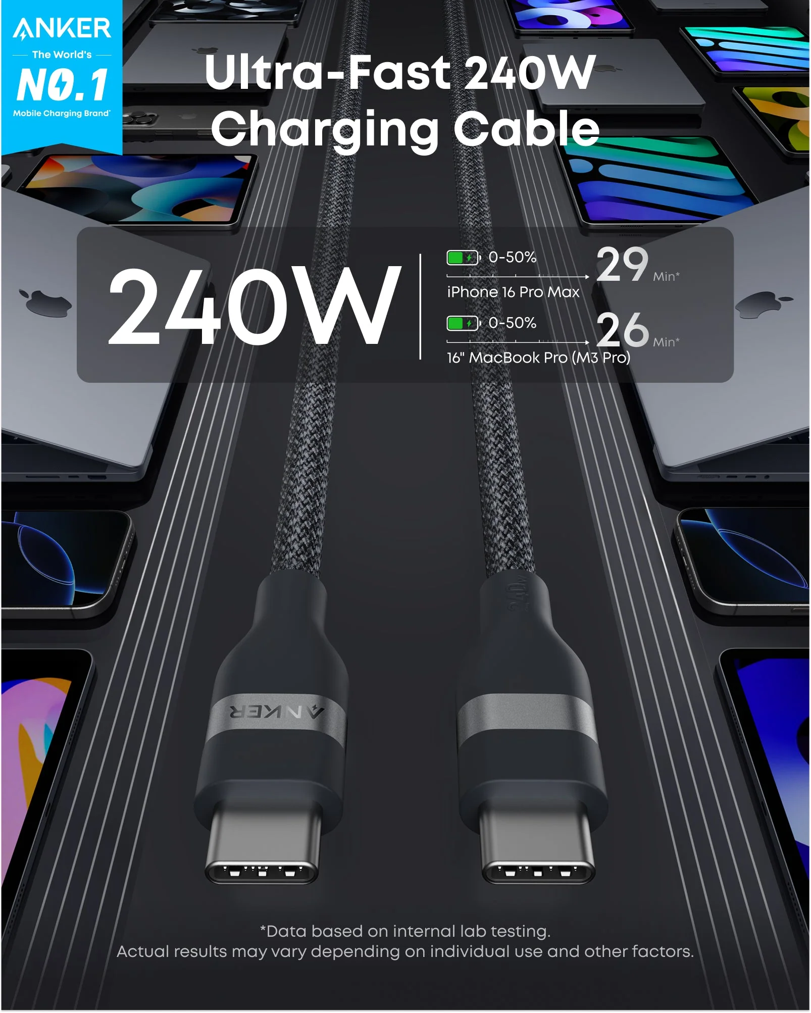 Anker Nano Charger (45W, Smart Display, 180° Foldable) - Image 100