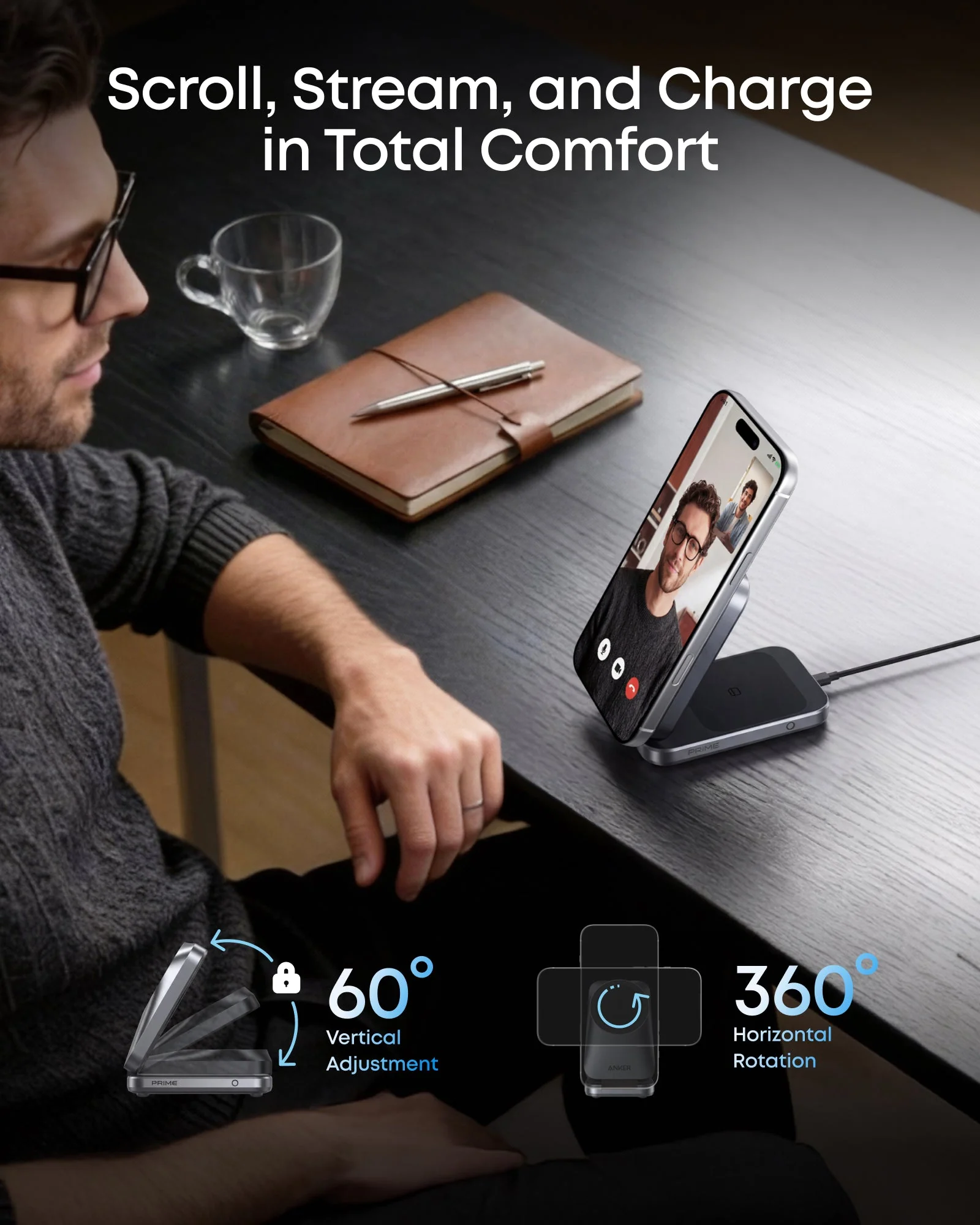 Anker Prime Wireless Charging Station (3-in-1, MagGo, AirCool, Foldable) - Image 6