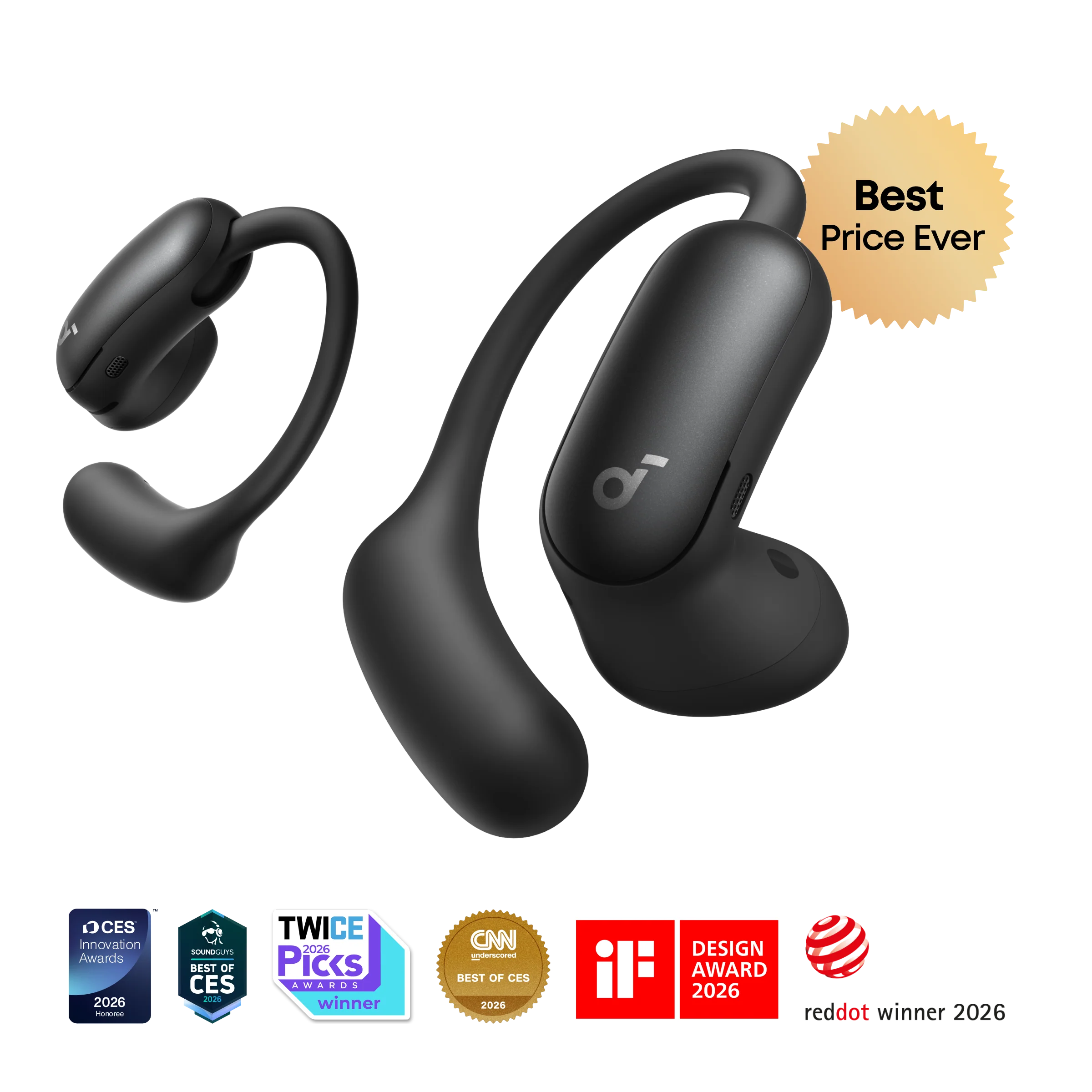 AeroFit 2 Pro|2-in-1 Earbuds that Switch Between Open-Ear and ANC Modes