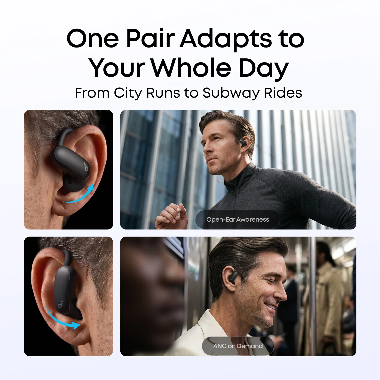 AeroFit 2 Pro|2-in-1 Earbuds that Switch Between Open-Ear and ANC Modes - Image 3