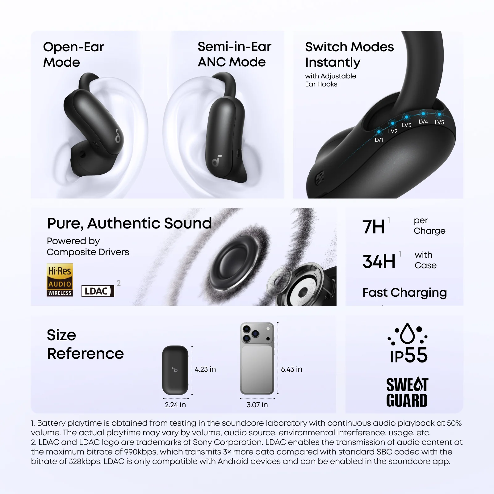 AeroFit 2 Pro|2-in-1 Earbuds that Switch Between Open-Ear and ANC Modes - Image 7