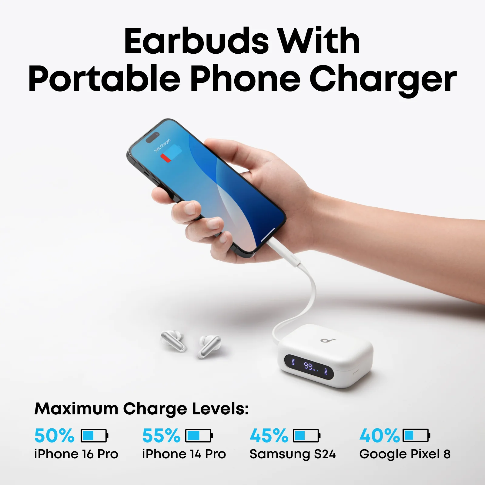 soundcore P41i | Earbuds with Built-In Phone Charging - Image 4