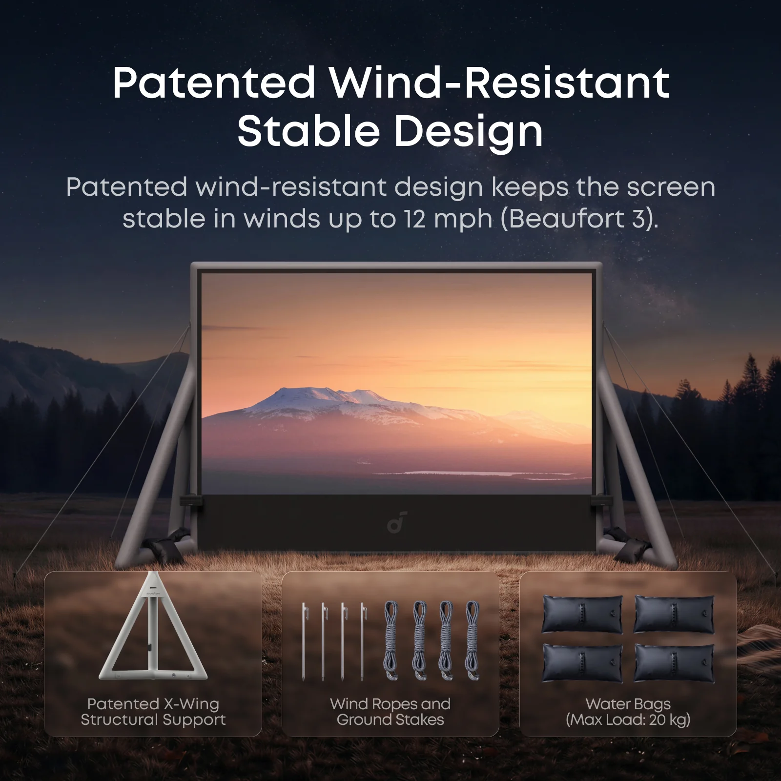 soundcore Nebula 200-Inch Silent Inflatable Projector Screen - Image 5